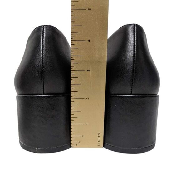 COACH Nia Leather Horsebit Heeled Loafer Pumps 8 - Picture 7 of 12